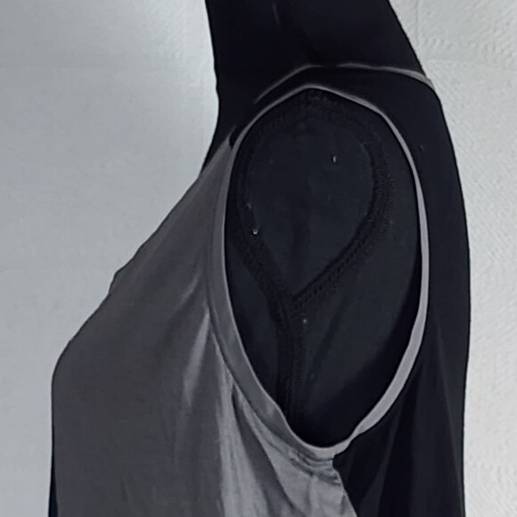 Lane Bryant Mixed Media Modal Poly Knit Woven Grey Navy White Ltwt Tank Sz 14/16 - Picture 9 of 16